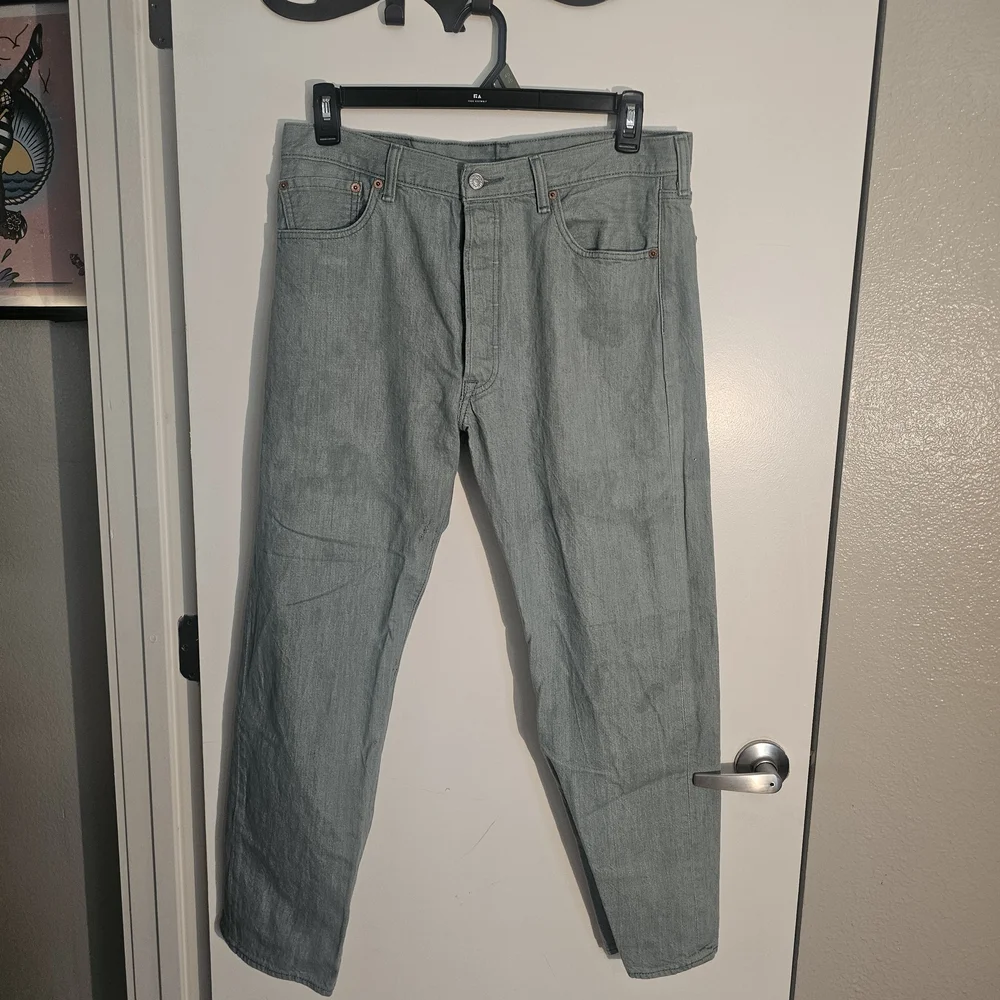 Levi’s 501 White Oak Cone Denim Jeans – Rare Sage Grey 36 of Levi’s 501 - Picture 2 of 8